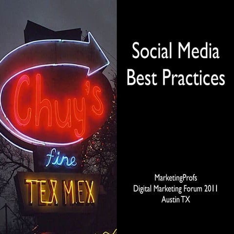 Social Media Best Practices