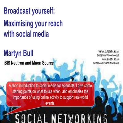 Broadcast yourself: increasing your reach with social media
