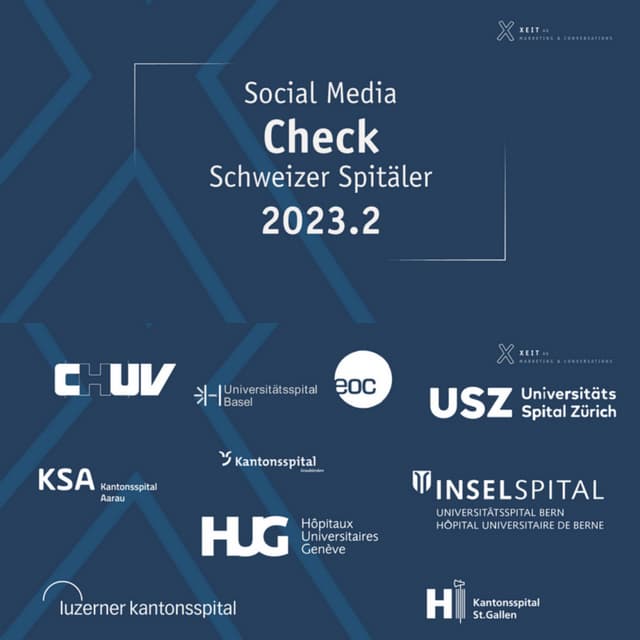 Social Media Check 2023: Spitäler