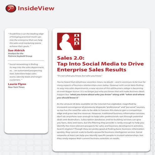 Social Media Drives Sales - Customer 2.0