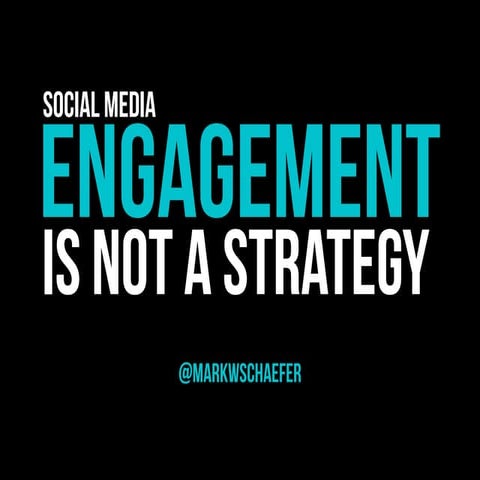 Social Media Engagement is Not a Strategy