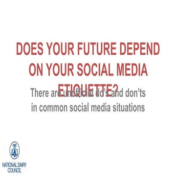 Does Your Future Depend On Your Social Media Etiquette?