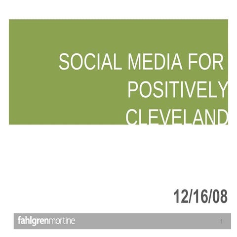Social Media overview for Positively Cleveland