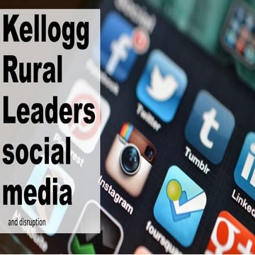 Social media and disruption