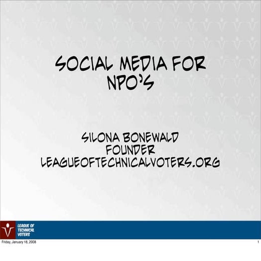 Social Media For Np Os   Rough Draft