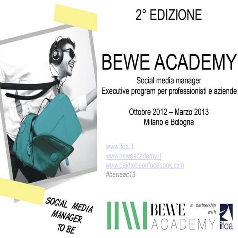 Social media manager Executive program per professionisti e aziende - edizion...