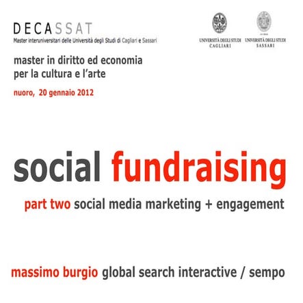 Social Media Marketing + Engagement: Deca Master, Massimo Burgio