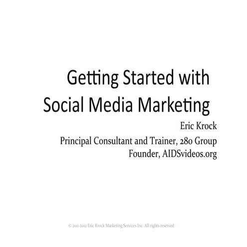 Getting Started with Social Media Marketing
