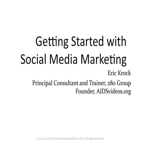Getting Started with Social Media Marketing