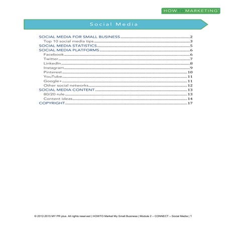 Social media marketing for small business guide