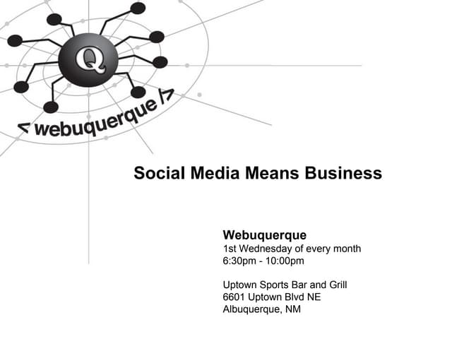 Webuquerque: Social Media Means Business