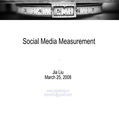 Social Media Measurement Ppt