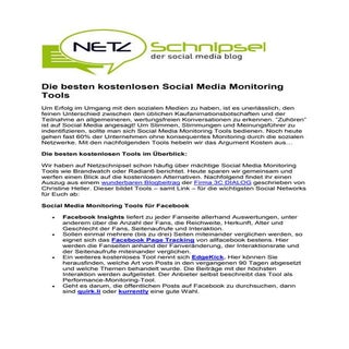 Kostenlose Social Media Monitoring ...