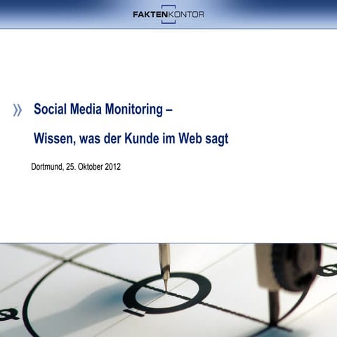 Social Media Monitoring Vortrag DKM 2012