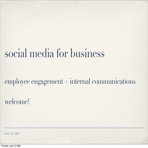 Final version: Social Media for Business Intro