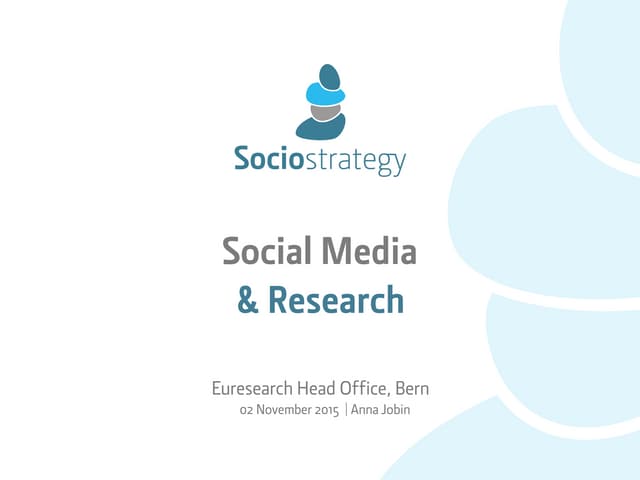 Social media as a tool in research
