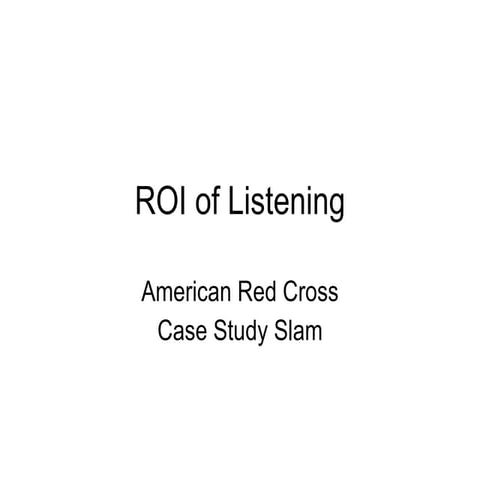 Social Media: Roi Of Listening 
