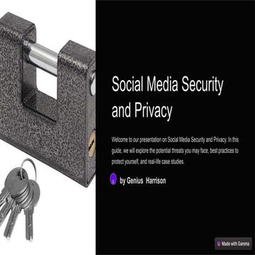 Social Media Security And Privacy Pptx