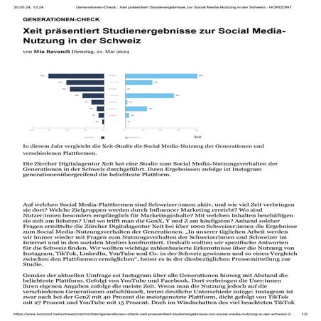 Xeit präsentiert Studienergebnisse zur Social Media-Nutzung in der Schweiz