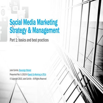 Social Media Marketing: Strategy and Management (training)