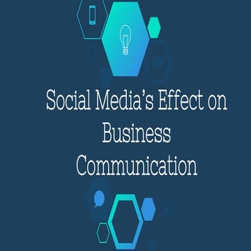 Social Media's Effect on Business Communication
