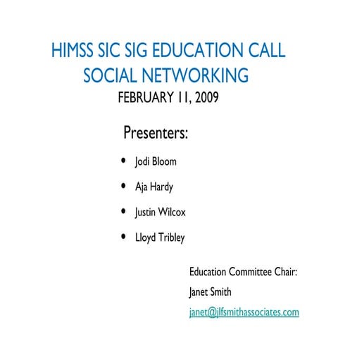 Social Networking Pres Sic Sig 090211