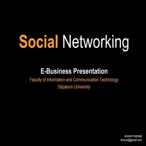 Social networking-presentation