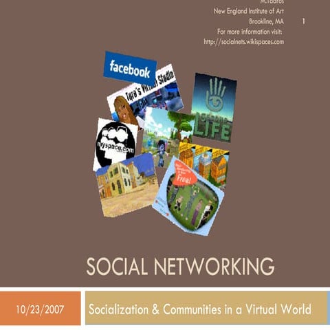Social Networking: Socialization and Communities in a Virtual World