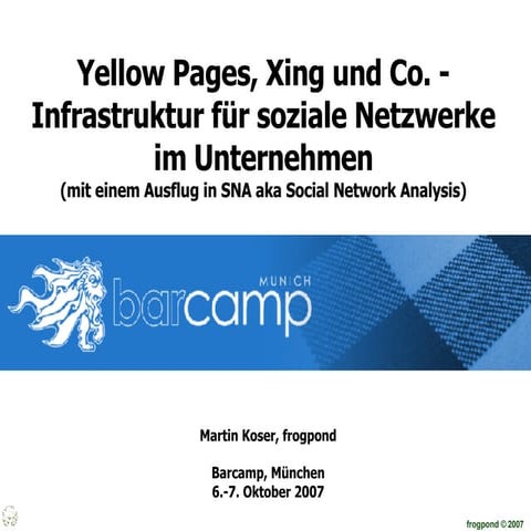 Social Networks in the Enterprise