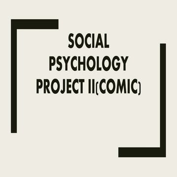 Social psychology project ii(comic)