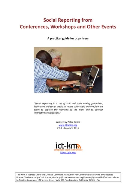Social Reporting from  Conferences, Workshops and Other Events:  A practical ...