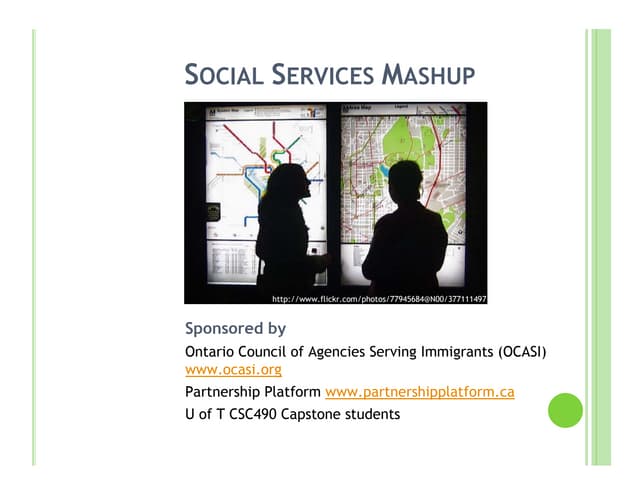 Social Services Mashup - a democamp presentation