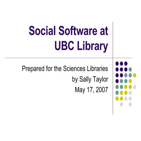 Social Software At UBC Library
