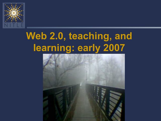 Social software in education: an early 2007 overview