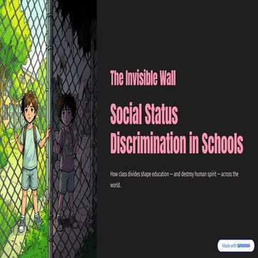 The Invisible Wall: How Social Status and Discrimination Undermine ...