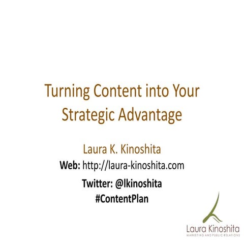 Turning Content into Your Strategic Competitive Advantage