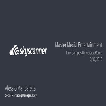 Master Media Entertainment - Laboratorio di Social Marketing