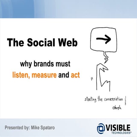 The Social Web. Why Brands Must Listen, Measure and Act v2.0