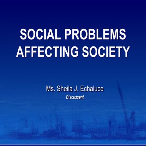 Social Problems Affecting Society