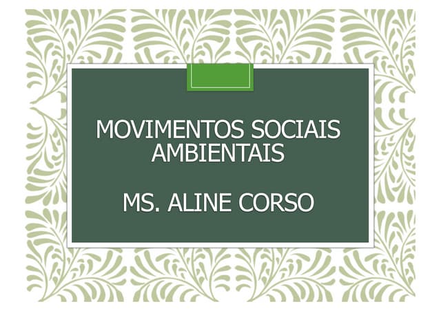 Movimentos sociais ambientais