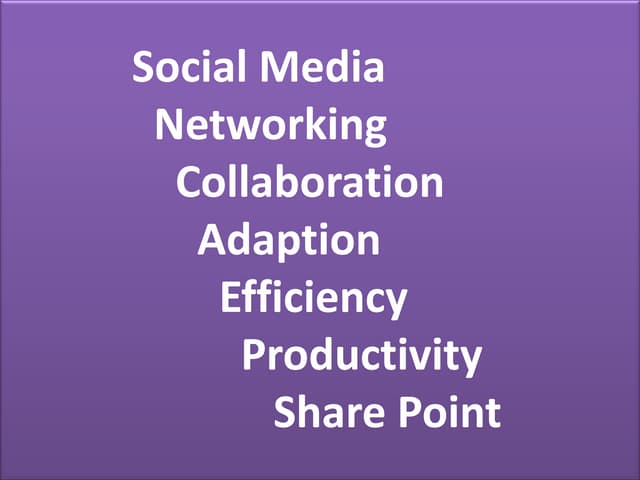 Sociala Media Corporate Efficiency