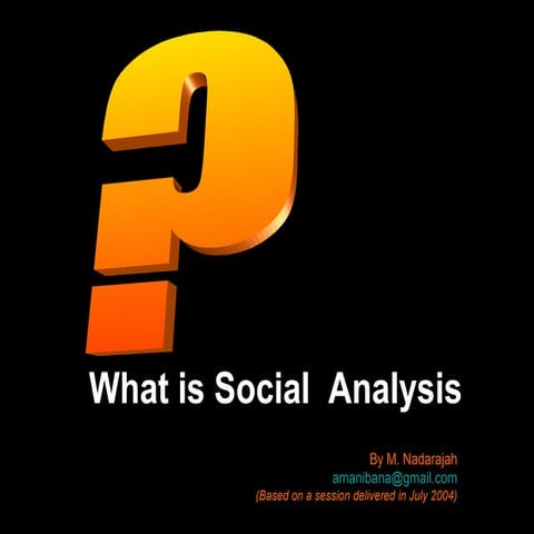 What is Social Analysis?