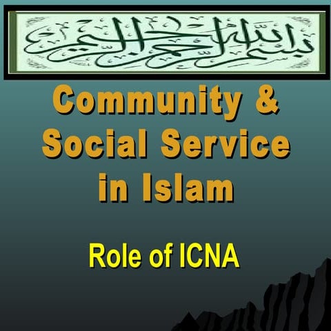 Social and community service in islam.