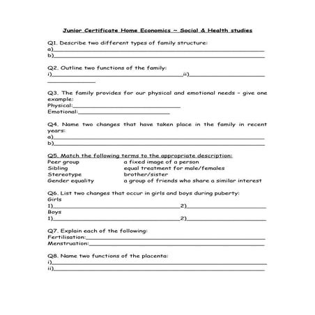 Social and health stds