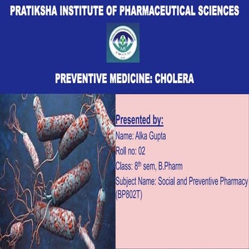 Social and preventive diseases- CHOLERA.pptx