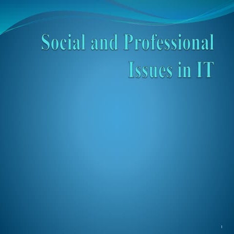 Social and professional issuesin it