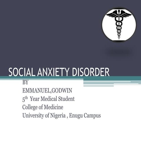 Social anxiety disorder