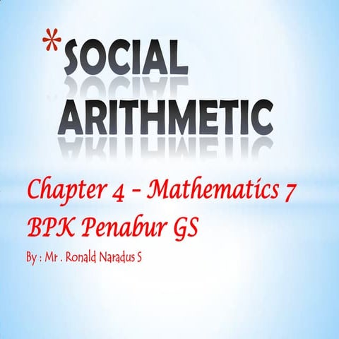 Social arithmetic