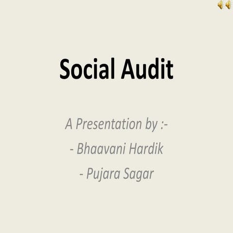 Social Audit and its Concept