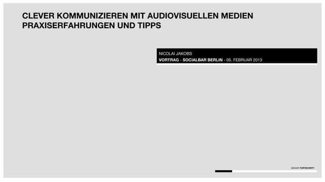 Clever kommunizieren mit audiovisue...